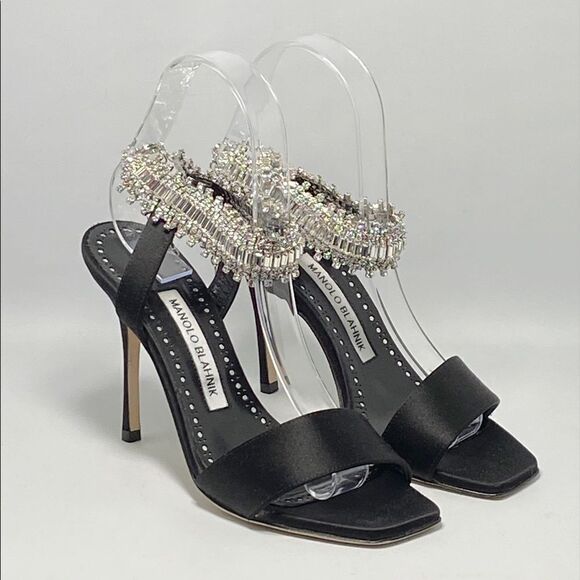 Manolo Blahnik Parinasan 105 Embellished Sandals size 35 - Picture 5 of 12